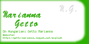 marianna getto business card